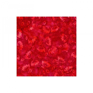 Benartex Bali Blooms rot -  Quadrat 25 x 25 cm-----------